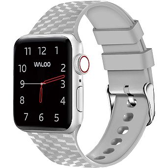 Waloo Carbon Fiber Silicone Replacement Band for Apple Watch