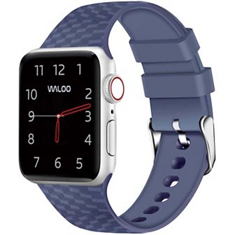 Waloo Carbon Fiber Silicone Replacement Band for Apple Watch