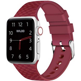 Waloo Carbon Fiber Silicone Replacement Band for Apple Watch