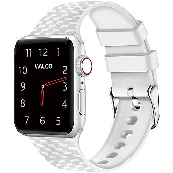 Waloo Carbon Fiber Silicone Replacement Band for Apple Watch