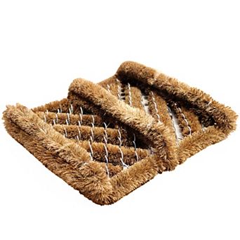 Gardenised Heavy-Duty Boot Scraper Brush Natural Coir Bristles on Durable Wire Frame for Outdoor