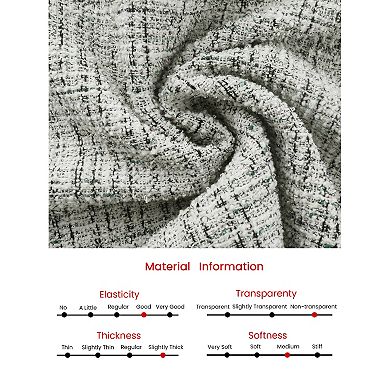 Women's Tweed Dress Formal Work Long Sleeve Sheath Dresses