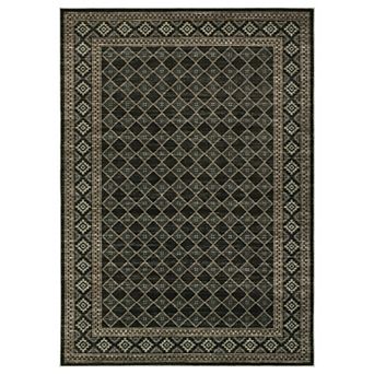 Garvee Machine Washable Geomeric Area Rug Non Slip Stain Resistant Rug for Living Room Bedroom