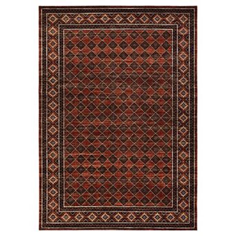 Garvee Machine Washable Geomeric Area Rug Non Slip Stain Resistant Rug for Living Room Bedroom