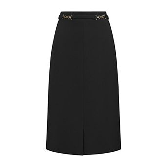 Women's Business Pencil Skirt High Waist Formal Work Knee Length Skirts