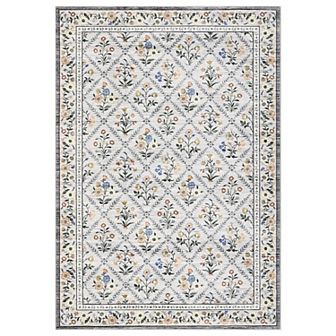 Garvee Modern Pastoral Area Rug Machine Washable Non Slip Ultra Thin Bordered Indoor Soft Carpet