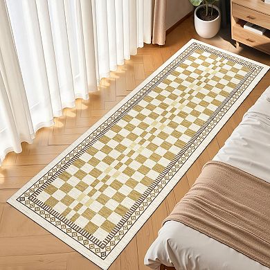 Garvee Modern Machine Washable Area Rug Non Slip Stain Resistant Foldable Rugs for Bedroom Kitchen