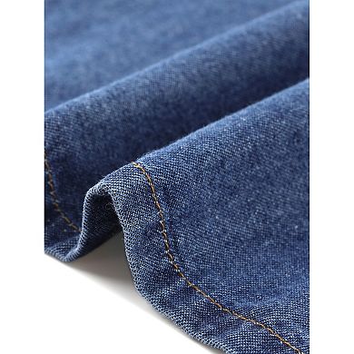 Denim Dresses for Women's Lightweight Casual Jeans Halter Neck Dresses