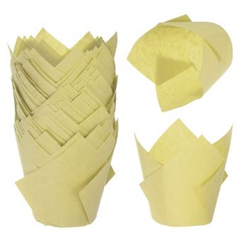 50 pc Tulip Baking Cups Cupcake Muffins Liners Paper Greaseproof Wrappers for Party