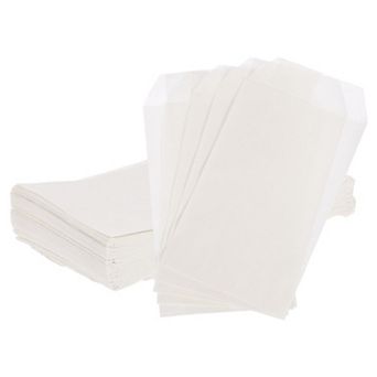 100 pc Kraft Paper Treat Bags 3 x 6" Greaseproof Flat Kraft Paper Bags for Bakery Soap Wedding