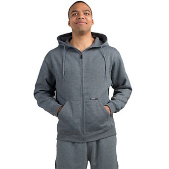 Vibes Men's Fleece Zip Up Hoodie Jackets Kangaroo Pockets Rib Bottom