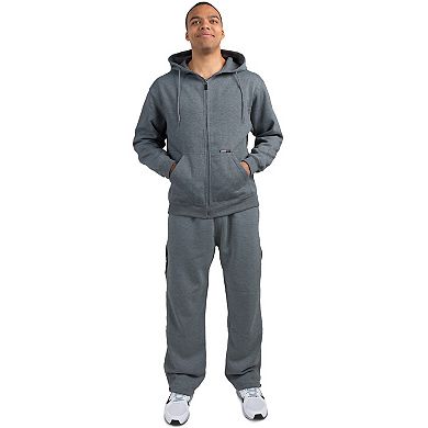Vibes Men's Fleece Zip Up Hoodie Jackets Kangaroo Pockets Rib Bottom