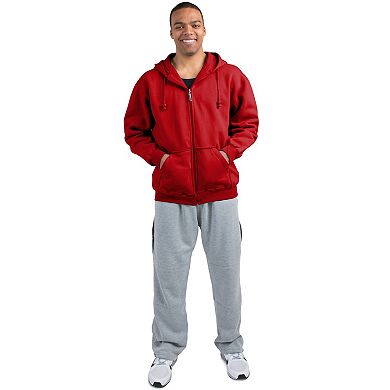 Vibes Men's Fleece Zip Up Hoodie Jackets Kangaroo Pockets Rib Bottom