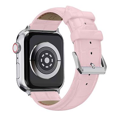 Waloo Crocodile Texture Leather Replacement Band for Apple Watch