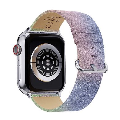 Waloo Shiny Brilliance Leather Replacement Band for Apple Watch