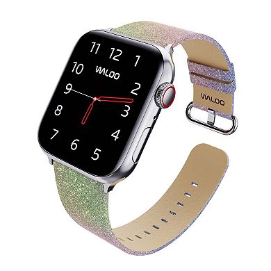 Waloo Shiny Brilliance Leather Replacement Band for Apple Watch