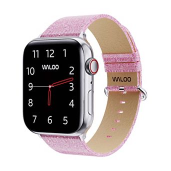 Waloo Shiny Brilliance Leather Replacement Band for Apple Watch