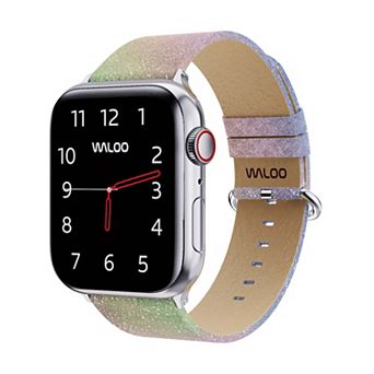 Waloo Shiny Brilliance Leather Replacement Band for Apple Watch