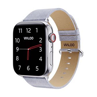 Waloo Shiny Brilliance Leather Replacement Band for Apple Watch