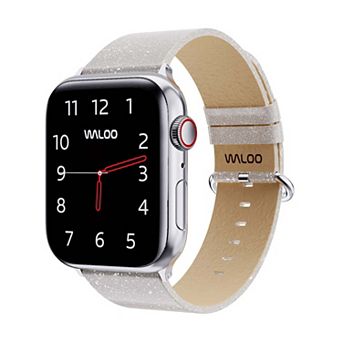 Waloo Shiny Brilliance Leather Replacement Band for Apple Watch