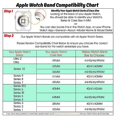 Waloo Classic Leather Replacement Band for Apple Watch