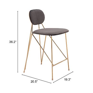 Georges Counter Stool (Set of 2) & Gold