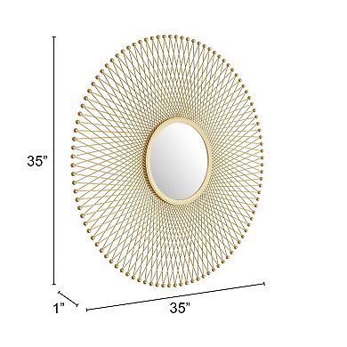 Glow Round Mirror Gold