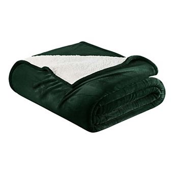 Reversible Velvet Plush Sherpa Bed Blanket