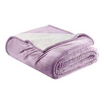 Reversible Velvet Plush Sherpa Bed Blanket