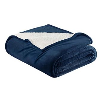 Reversible Velvet Plush Sherpa Bed Blanket