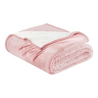 Reversible Velvet Plush Sherpa Bed Blanket