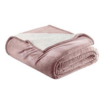 Reversible Velvet Plush Sherpa Bed Blanket