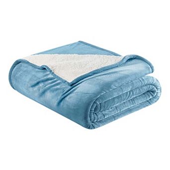Reversible Velvet Plush Sherpa Bed Blanket