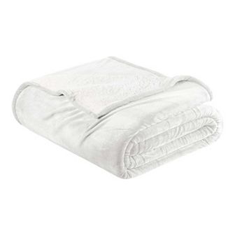 Reversible Velvet Plush Sherpa Bed Blanket