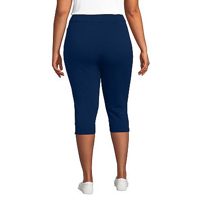 Plus Size Lands' End Starfish High Rise Pintuck Capri Pants