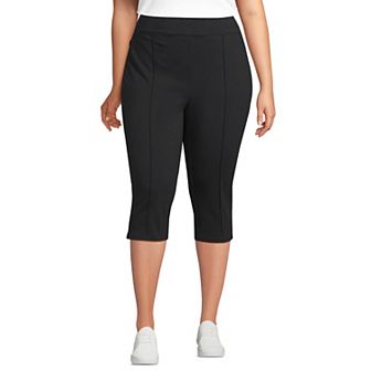 Plus Size Lands' End Starfish High Rise Pintuck Capri Pants