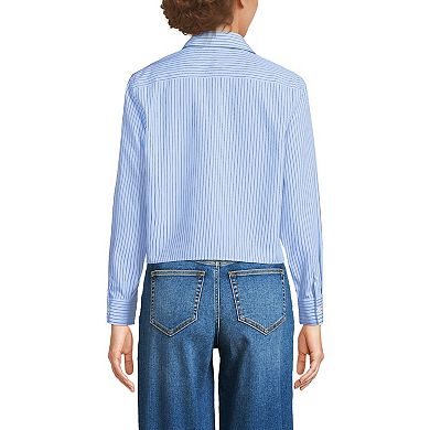 Women's Lands' End Boxy Cropped Shirt