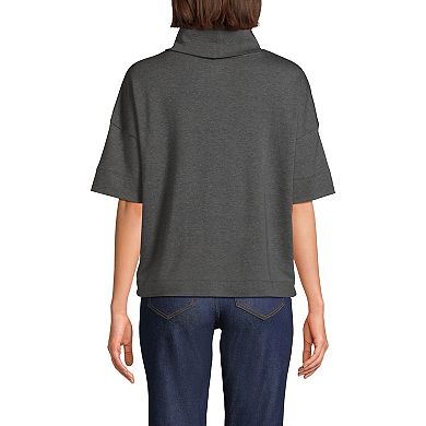 Women's Lands' End Short Sleeve Supima Turtleneck