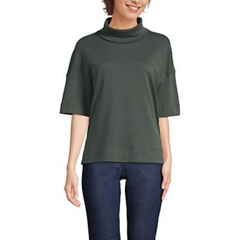 Women's Lands' End Short Sleeve Supima Turtleneck