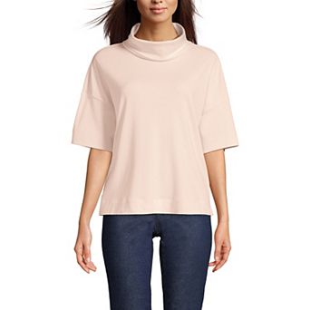 Women's Lands' End Short Sleeve Supima Turtleneck