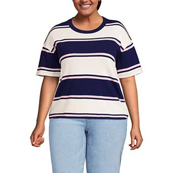 Plus Size Lands' End Short Sleeve Mariner T-Shirt
