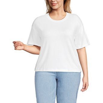 Plus Size Lands' End Short Sleeve Mariner T-Shirt