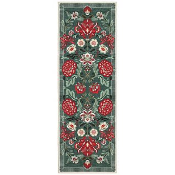 Garvee Modern Pastoral Machine Washable Area Rug Ultra Thin Non Slip for Living Room Bedroom