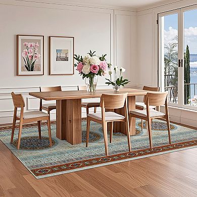 Garvee Traditional Geometric Area Rug Machine Washable Non Slip Rugs for Living Room Bedroom