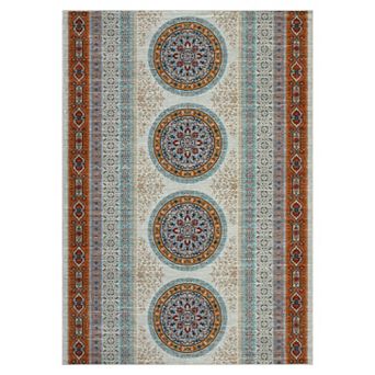 Garvee Traditional Geometric Area Rug Machine Washable Non Slip Rugs for Living Room Bedroom