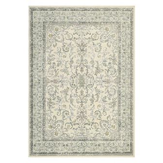Boho Vintage Floral Rug Stain Resistant Low Pile Non Slip Soft Thin Carpet