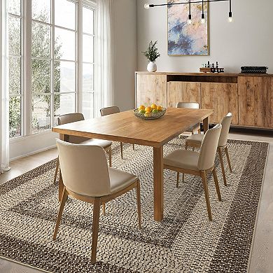 Garvee Washable Geometric Area Rug Non Slip Stain Resistant Rugs for Bedroom Kitchen