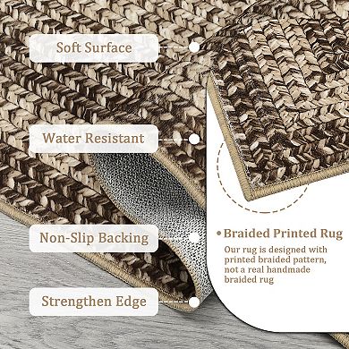 Garvee Washable Geometric Area Rug Non Slip Stain Resistant Rugs for Bedroom Kitchen