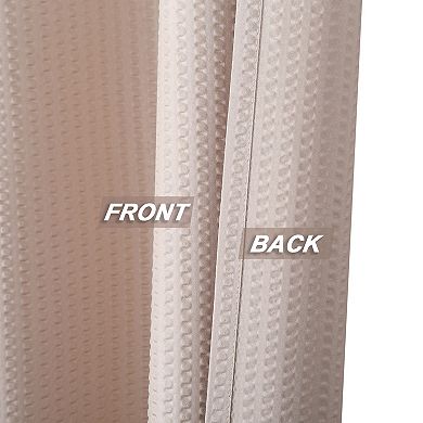 Garvee Waterproof Microfiber Shower Curtain with Embossed Dot Pattern & Eyelet Top