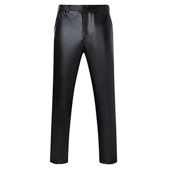 Mens Metallic Pants Shiny Sequins Straight Leg Trousers Disco Nightclub Party Dance 70s